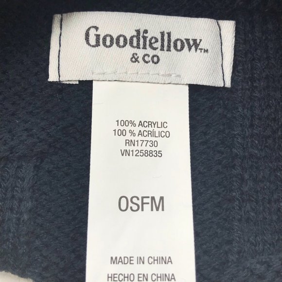 Goodfellow and Co Men's Knit Hat Navy Blue Textured New - Picture 5 of 8